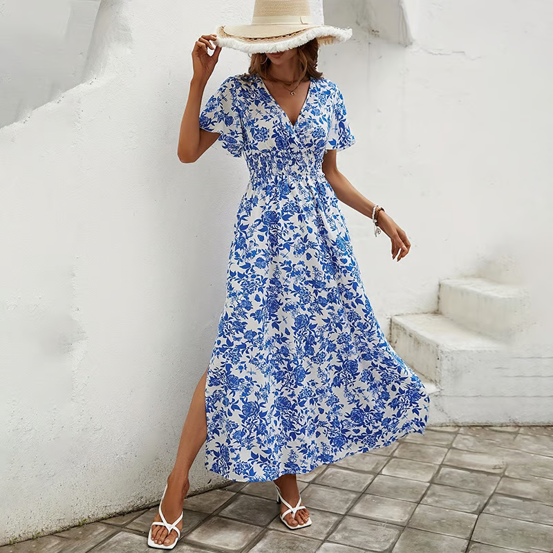Anastasia | Women's Floral V Neck Maxi Dress