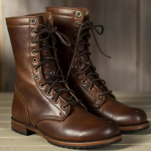 Andromeda | Women's Lace Up Mid Calf Boots