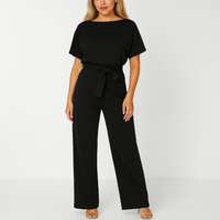 Anika | Women's Short Sleeve Straight Leg Jumpsuit