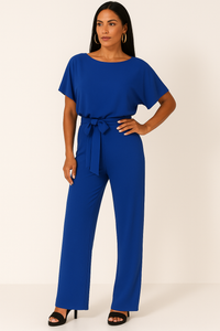 Anika | Women's Short Sleeve Straight Leg Jumpsuit