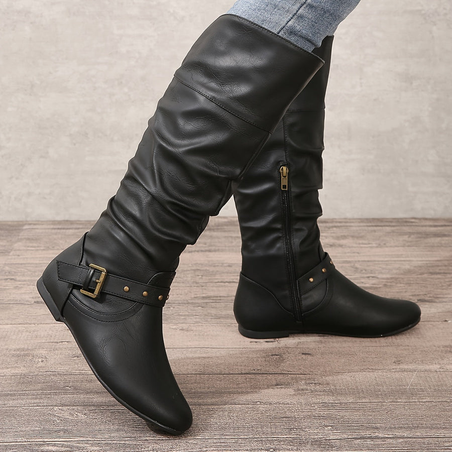 Anneliese | Women's Side Zipper Knee High Boots
