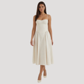 Anneliese | Women's Sweetheart Corset Midi Dress