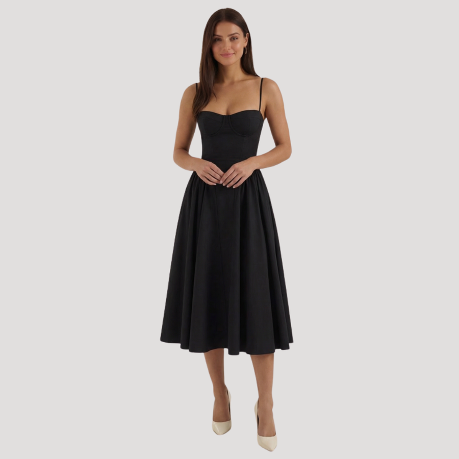 Anneliese | Women's Sweetheart Corset Midi Dress