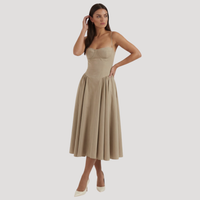 Anneliese | Women's Sweetheart Corset Midi Dress