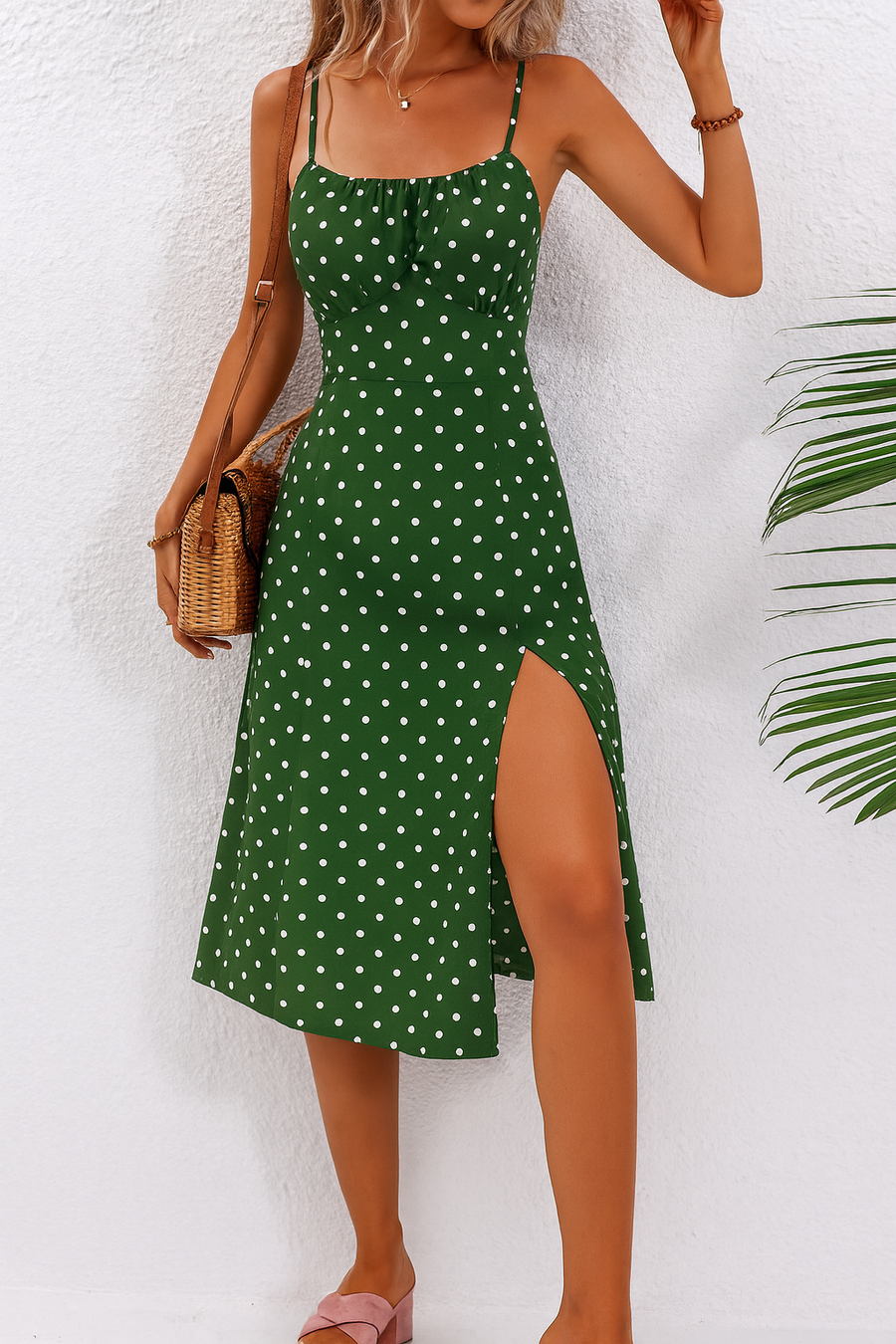 Araminta | Women's Polka Dot Midi Dress