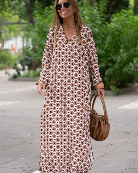Artemisia | Women's Circle Print Wrap Midi Dress