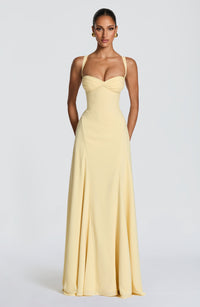 Aurienne | Women's Sweetheart Neckline A-Line Maxi Dress