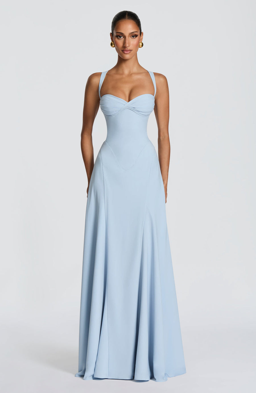 Aurienne | Women's Sweetheart Neckline A-Line Maxi Dress