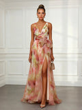 Aurore | Women's Floral V-Neck Sleeveless Maxi Dress