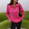 Azaleia | Women's Quarter Zip Long Sleeve Sweater