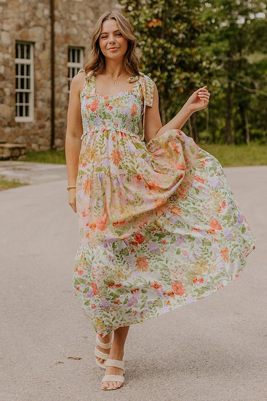 Sweet Moments Floral Tiered Maxi Dress