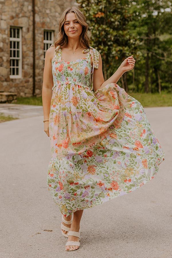Sweet Moments Floral Tiered Maxi Dress