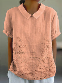 Bea - Floral Embroidered Shirt