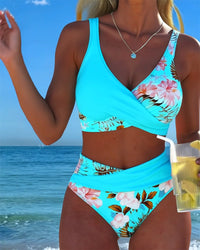 Cosima - Floral Contrast Bikini Set