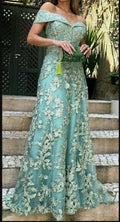 Elegant A Line Off The Shoulder Mother Of Bride Dress With Tulle