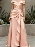 Elegant Strapless Sleeveless Tiered Ruffle A Line Floor Length Tulle