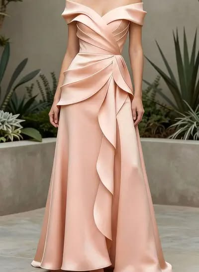 Elegant Strapless Sleeveless Tiered Ruffle A Line Floor Length Tulle