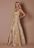 Cady Vintage Gold Maxi Dress