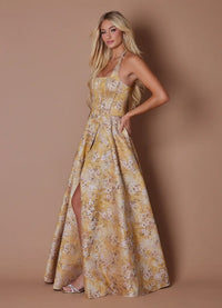 Cady Vintage Gold Maxi Dress