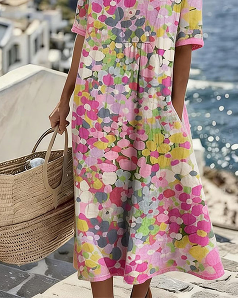 Vivia – Printed Loose-Fit Dress