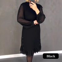 Freya – Crystal-Embellished Crew Neck Dress