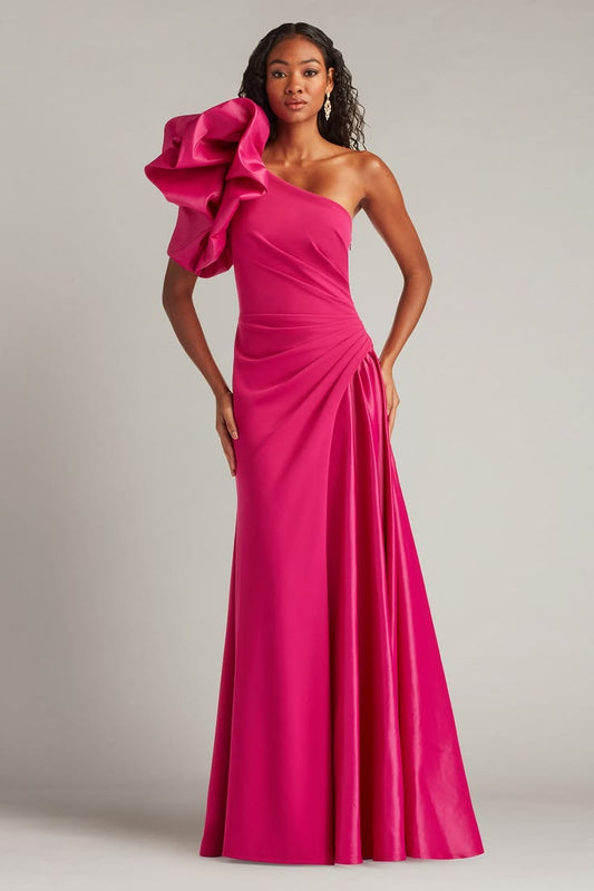 Long A Line Formal Prom Dress Tadashi Shoji Bos25232L Hibiscus
