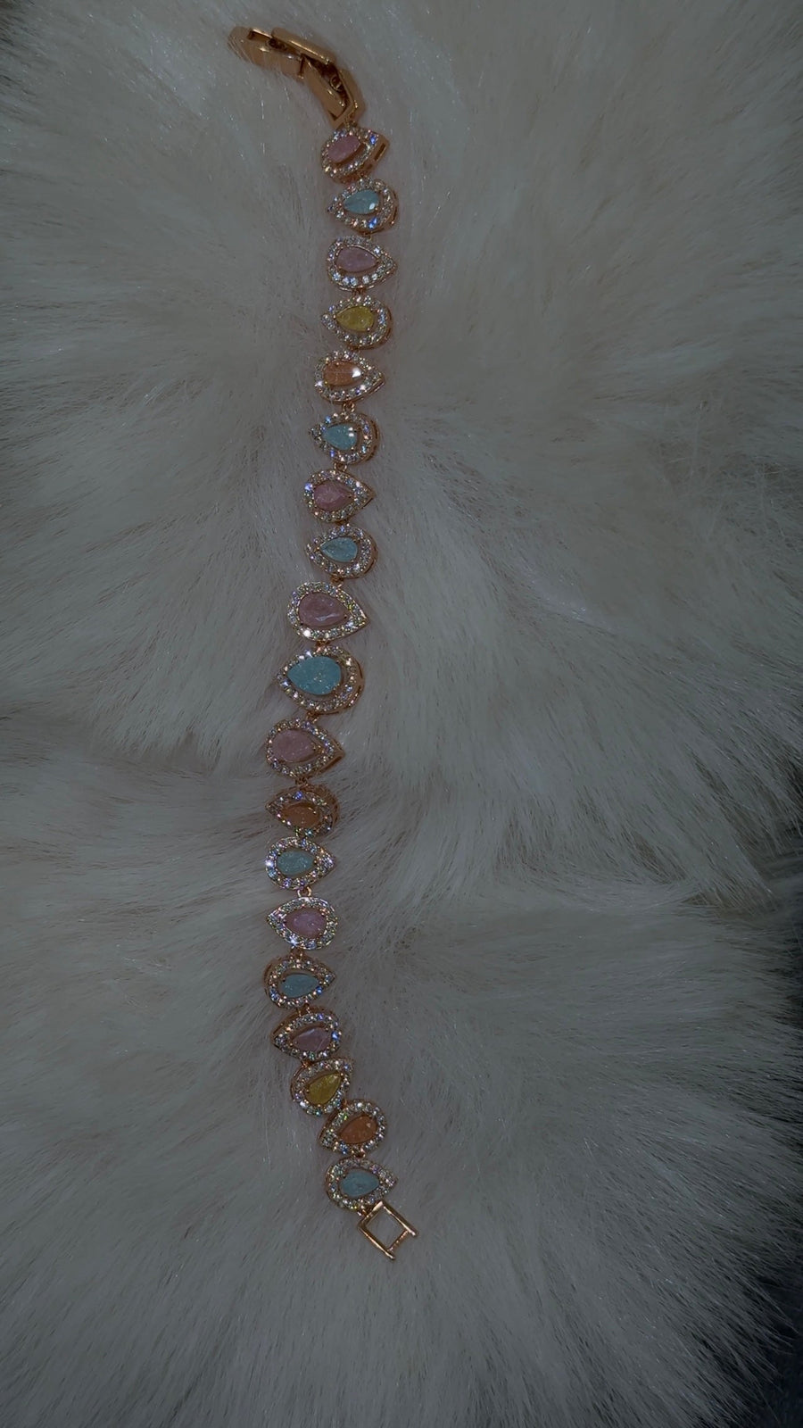 Rainbow Oval diamond bracelet
