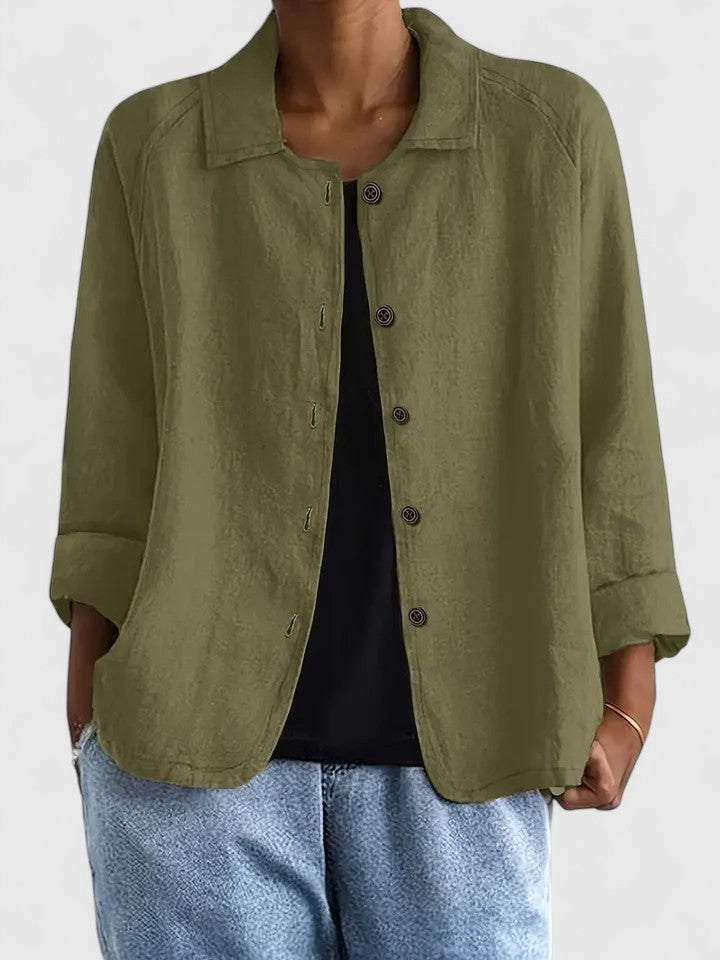 Claudine | Sophisticated Top Olive