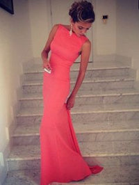 Trumpet Mermaid High Neck Sleeveless Spandex Floor Length Dress