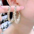 Wrenley – Oval Woven Mesh Earrings