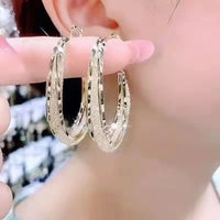 Wrenley – Oval Woven Mesh Earrings