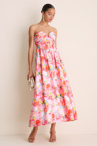 Pink Multi Watercolor Harper Maxi Dress Hyacinth House