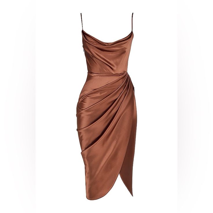 Dress Reva Dress Color: Brown Size: S