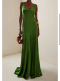 Anna Quan Dress Anna Quan Keira Dress Satin Fern Green Color: Green