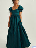 Altar'd State Dress Altar'd State Deep Teal Puff Sleeve Maxi Dress