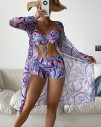 Clovelly - 3-Piece Printed Bikini Set