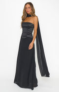 Jules Maxi Dress, In Black Chiffon