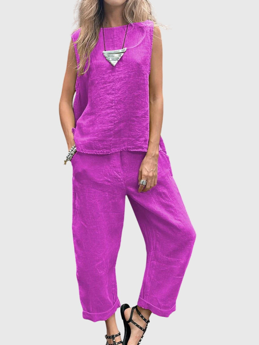 Sabrina | Elegant Two-Piece Set Purple