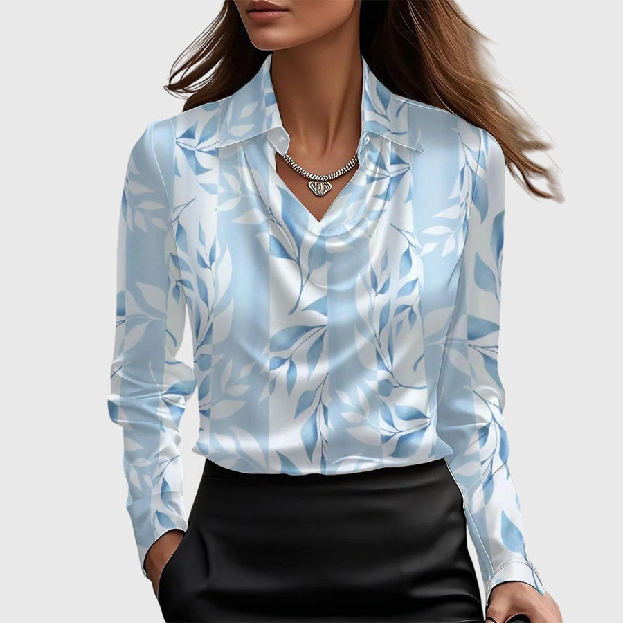 Brooklyn | Elegant Blouse Light Blue Floral