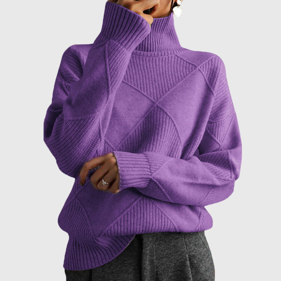 Angela - Turtleneck Sweater Violet