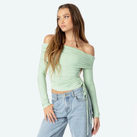 Sophia Off-Shoulder Long Sleeve Top