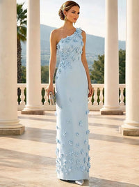 Sheath Column Floor Length Evening Gown Formal Dress Elegant Floral