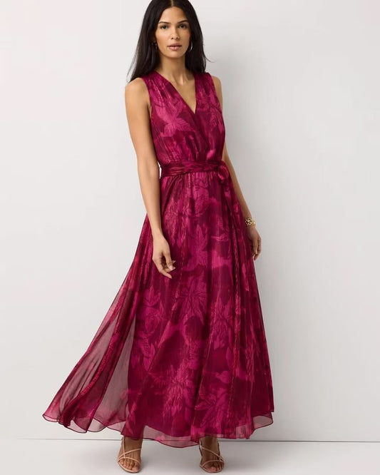 V Neck Maxi Dress
