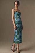 BHLDN Jacquard Bustier Maxi Dress