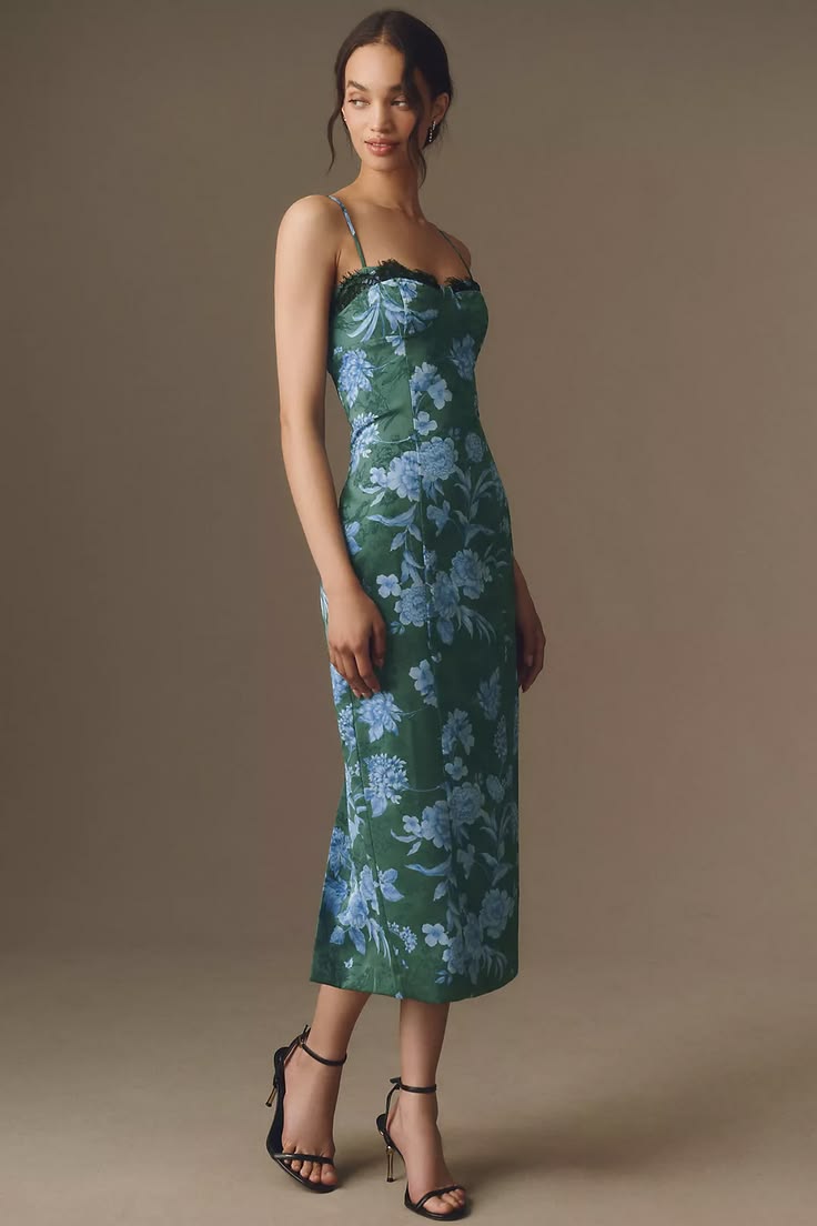 BHLDN Jacquard Bustier Maxi Dress