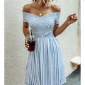 Beachissi Dress Beachissi Dress Size Small Color: Blue White Size: S