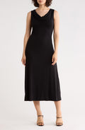 West K Sleeveless Cowl Neck Midi Dress In Black At Rack