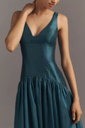 Hutch Gabriella V Neck Drop Waist Maxi Dress