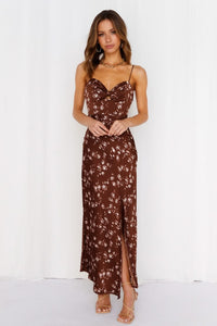 Gimme Whiplash Midi Dress XL Brown