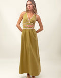 Selena Midi Dress Olive Leaf